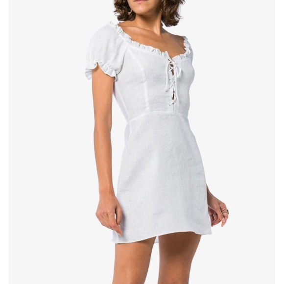 Reformation White Klara Linen Dress 4 - Picture 1 of 1